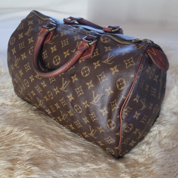 Louis Vuitton Monogram Speedy 35  Authentic Vintage color Brown Used/Pre-Loved - Picture 3 of 17